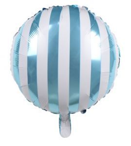 Balon 18 cali paski blue okrągły (na hel)