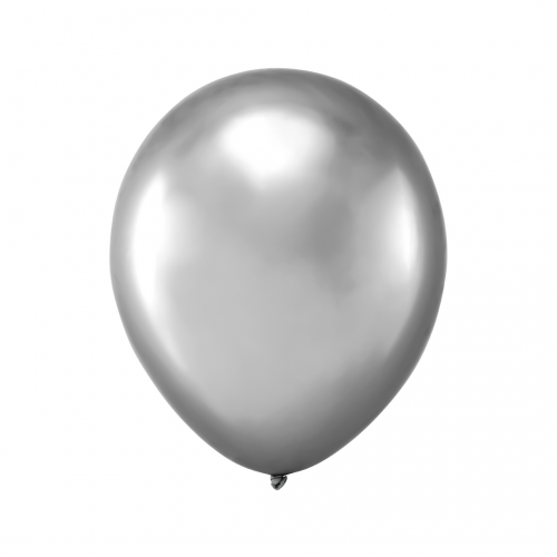 5 cali balony metaliczne srebrne 100szt. op.