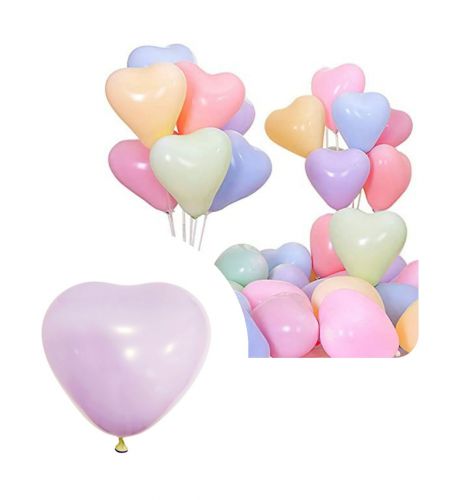 10cali balony lateksowe 50 szt. op. podwójne serce fioletowe