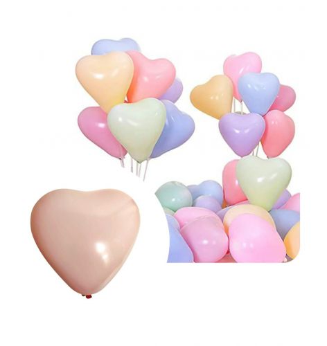 10cali balony lateksowe 50 szt. op. podwójne serce pink