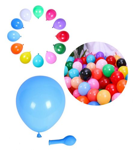 10cali balony lateksowe 100 szt. op. matowe niebieskie