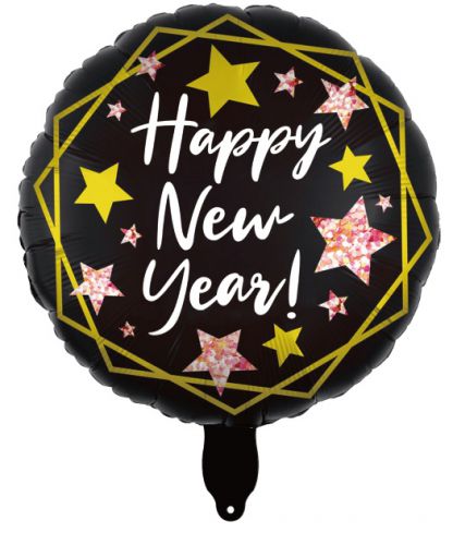 Balon okrągły 18 cali happy new year