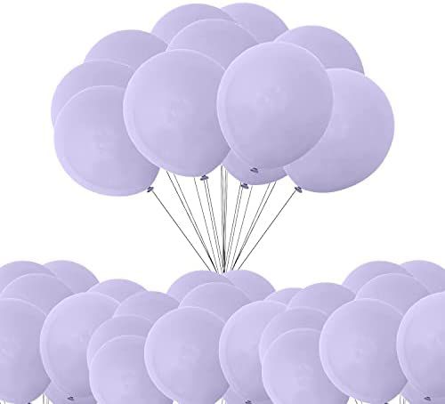 12cali balony lateksowe 100 szt. op. PASTEL. fioletowe