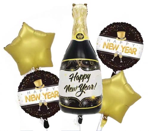 Zestaw Balonów z Szampanem Happy New Year!
