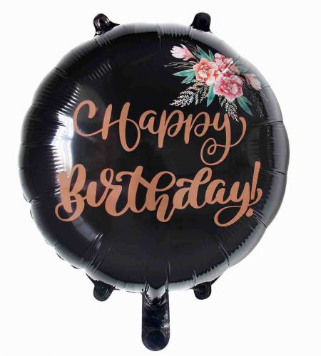 Balon Foliowy Okrągły happy Birthday [18 cali]