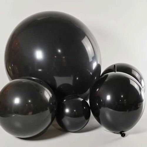 10cali balony perlowy black 100szt