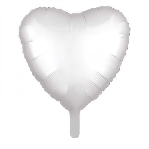 Balon Serce Białe [18 cali]