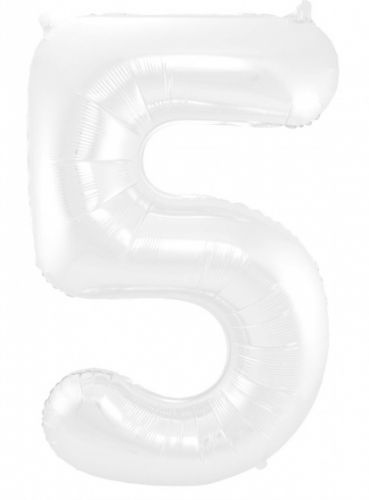 Balon cyfra biała slim 40 cali (na hel) 5