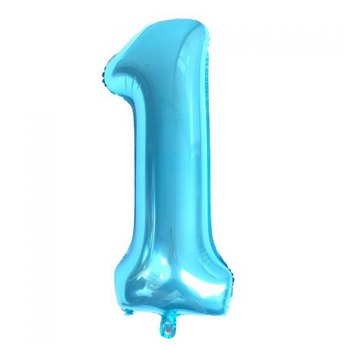 balon cyfra 1 40 cali slim blue  (na hel)