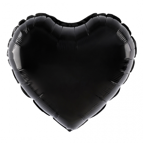 Balon serce czarne 18 cali