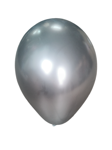 10cali balony lateksowe 50 szt. op. metaliczne silver