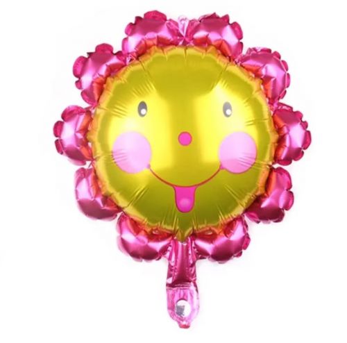 BALON FOLIOWY kwiatuszek pink 14 cali (tylko na powietrze)